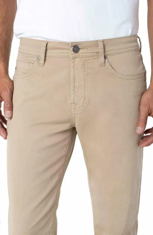 Mens Jeans Liverpool Los Angeles Regent Relaxed Straight Peached Colored Twill Khaki