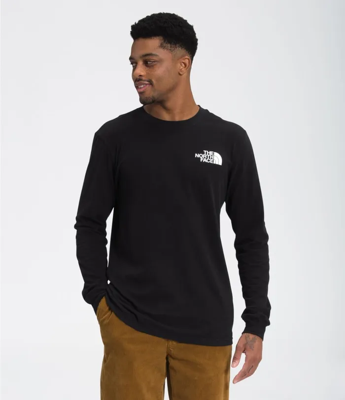 Mens Long Sleeve Box NSE Tee Tnf Black The North Face TShirts