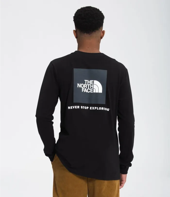 Mens Long Sleeve Box NSE Tee Tnf Black The North Face TShirts