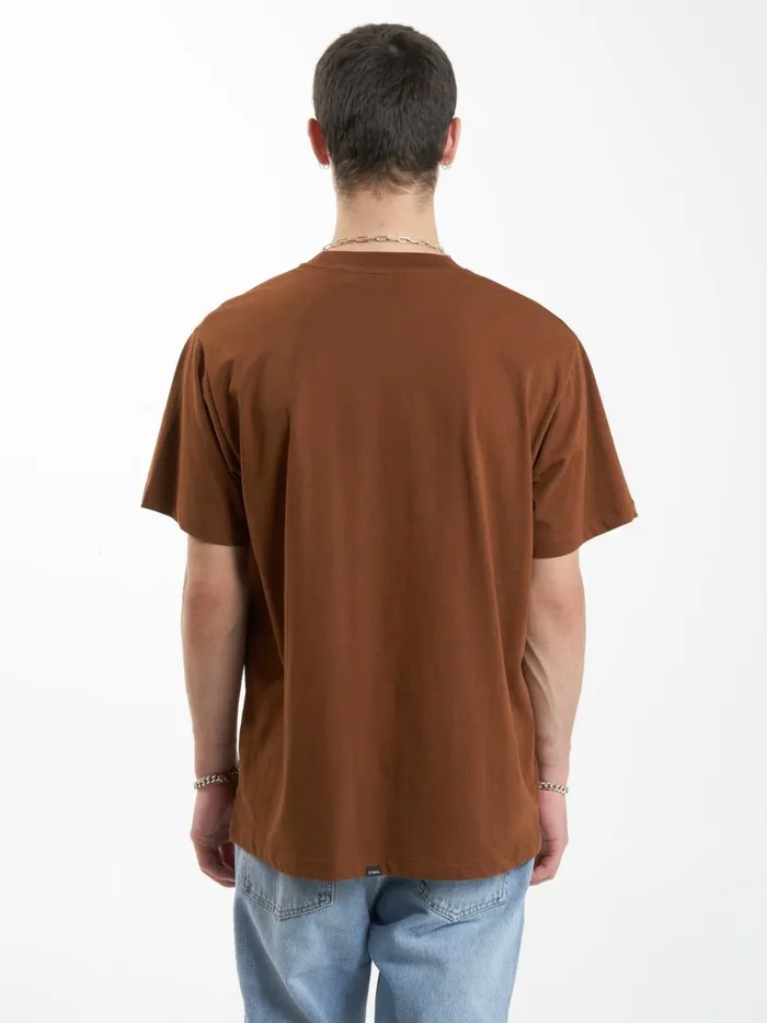 Mens Minimal Merch Fit Tee Chestnut Thrills Tees and Tank Tops
