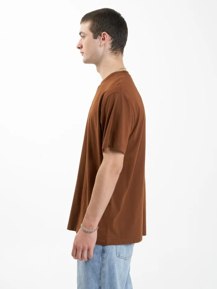Mens Minimal Merch Fit Tee Chestnut Thrills Tees and Tank Tops