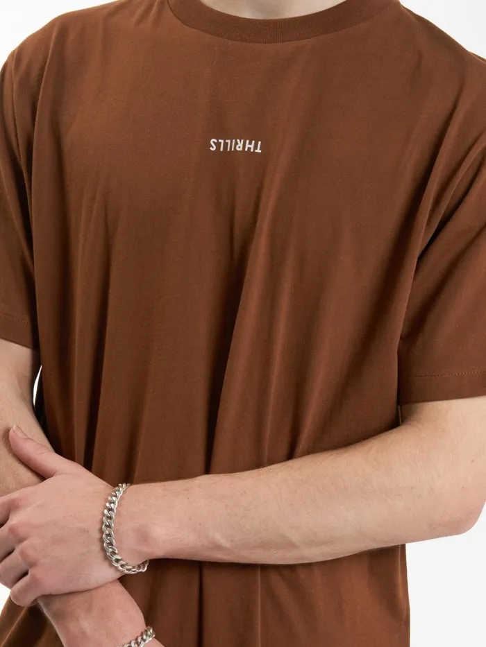 Mens Minimal Merch Fit Tee Chestnut Thrills Tees and Tank Tops