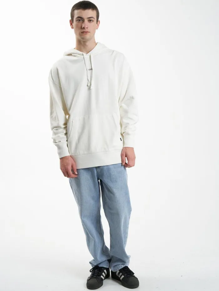 Mens Minimal Slouch Pull On Hood Tofu Thrills Sweaters and Fleece