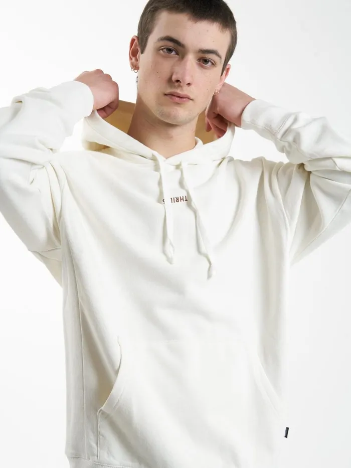 Mens Minimal Slouch Pull On Hood Tofu Thrills Sweaters and Fleece