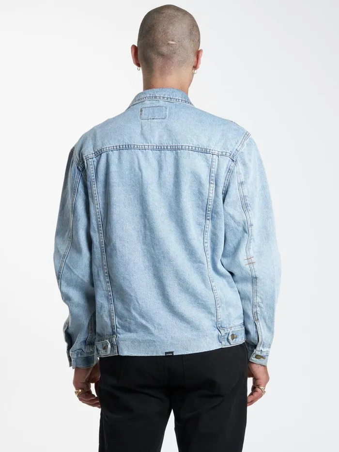 Mens Oversized Wanderer Denim Jacket Endless Blue Thrills Denim