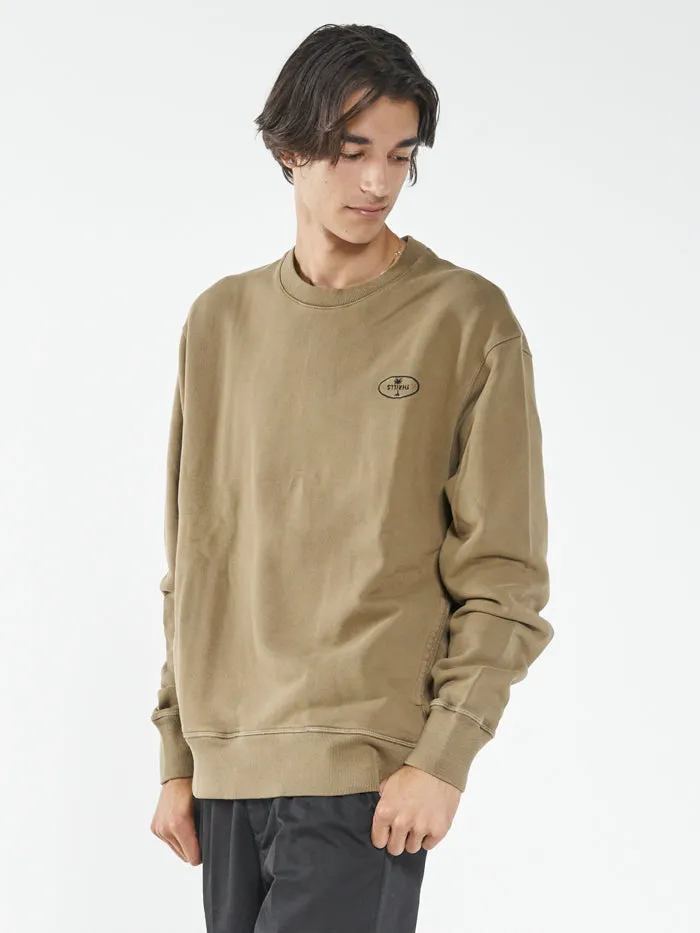 Mens Palm Oval Embro Oversize Crew Elmwood Thrills Sweaters and Fleece