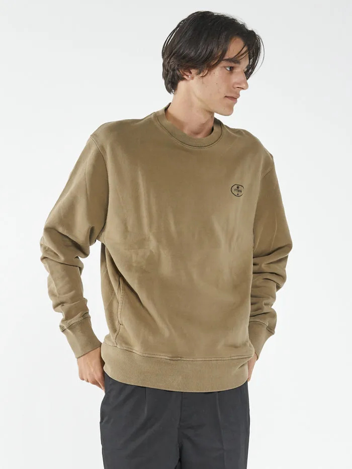 Mens Palm Oval Embro Oversize Crew Elmwood Thrills Sweaters and Fleece