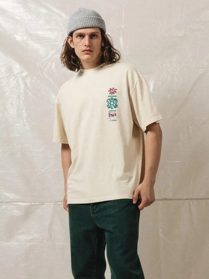 Mens Reflections Oversized Fit Tee Natural Thrills Tees and Tank Tops