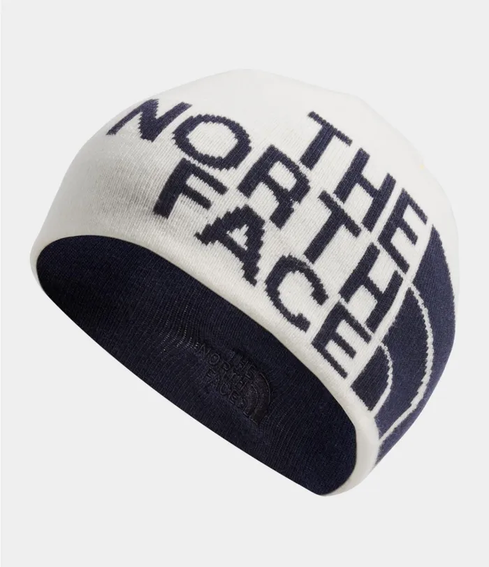 Mens Reversible Tnf Banner Beanie Vintage Whiteaviator Navy The North Face Beanies and Scarves