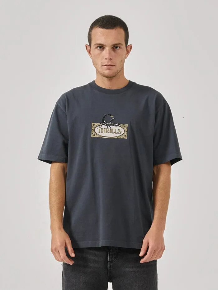 Mens Rise Above Oversize Fit Tee Ebony Thrills Tees and Tank Tops