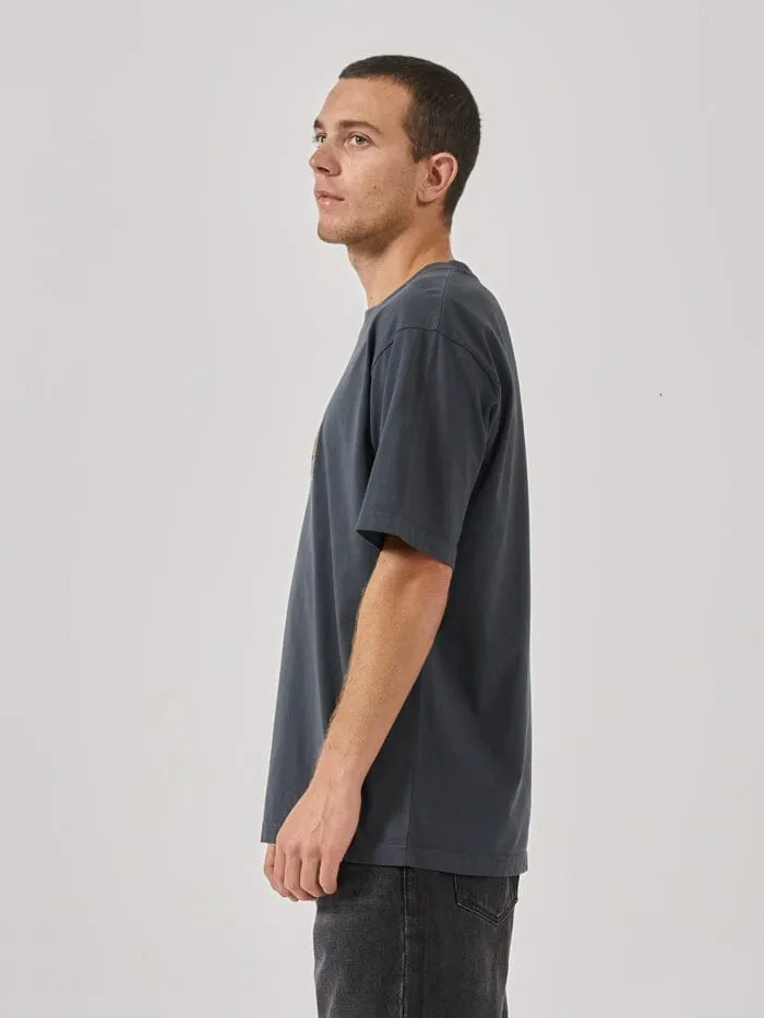 Mens Rise Above Oversize Fit Tee Ebony Thrills Tees and Tank Tops