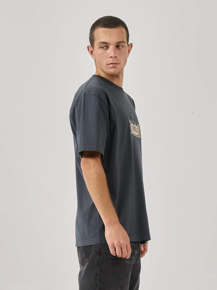 Mens Rise Above Oversize Fit Tee Ebony Thrills Tees and Tank Tops