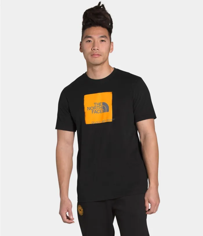 Mens SS Tested And Proven Tee Tnf Blacksummit Gold The North Face TShirts