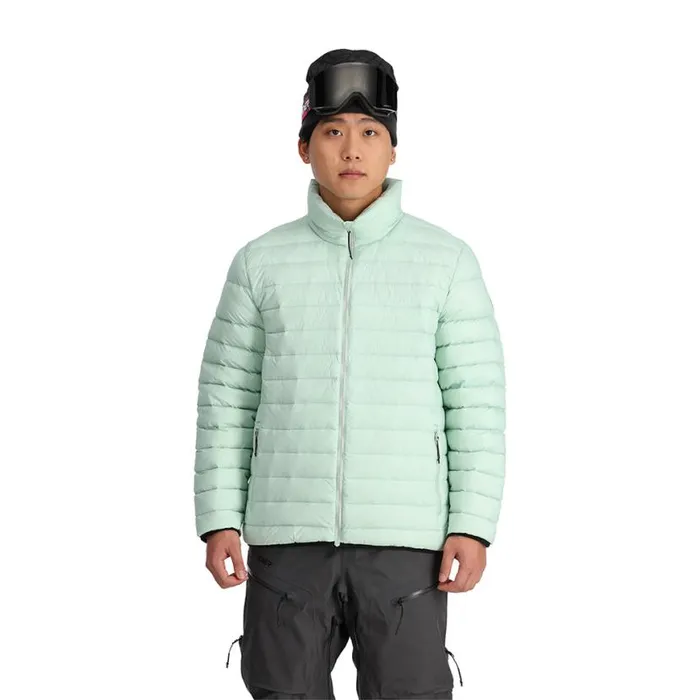 Mens Sanction Hooded Wintergreen Spyder Down