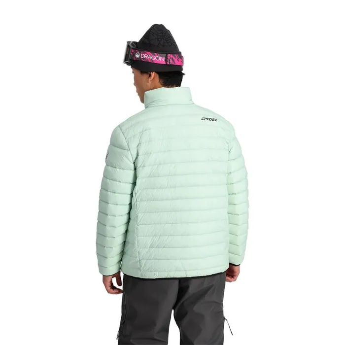 Mens Sanction Hooded Wintergreen Spyder Down