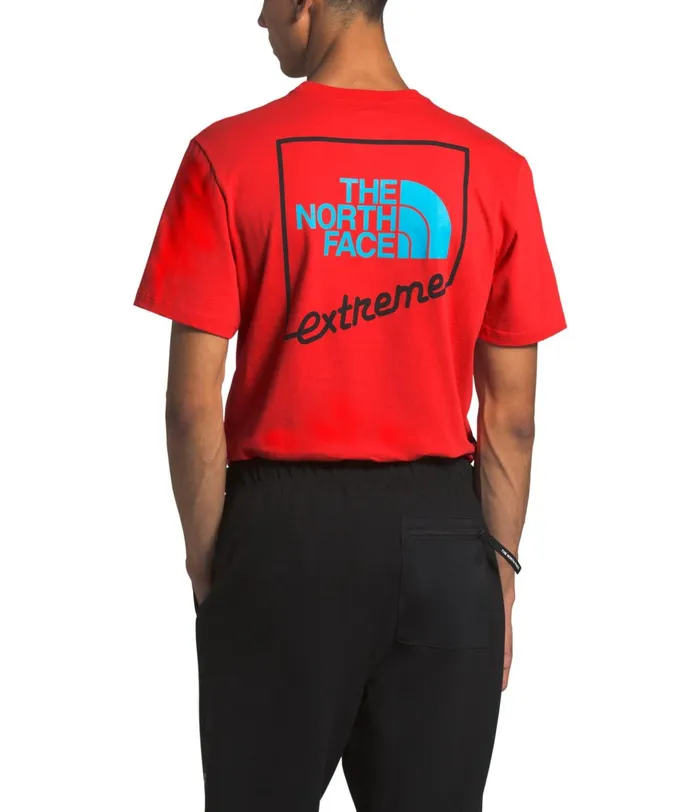 Mens Short Sleeve Extreme Tee Fiery Red The North Face TShirts