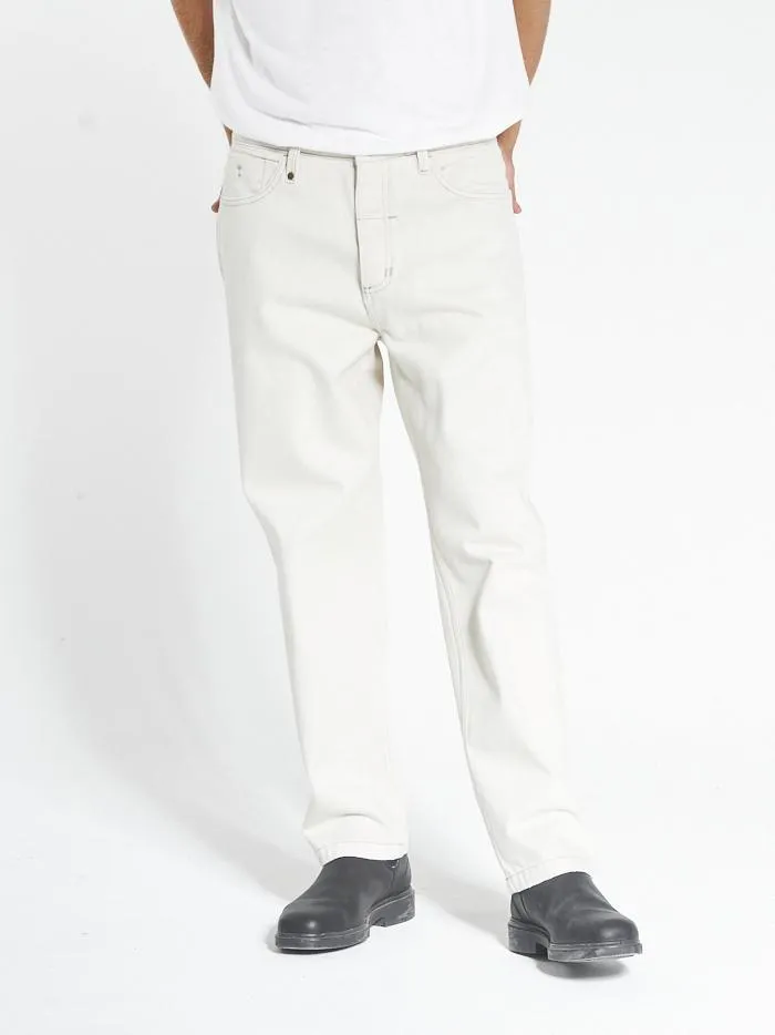 Mens Slacker Denim Jean Vintage Bone Thrills Denim