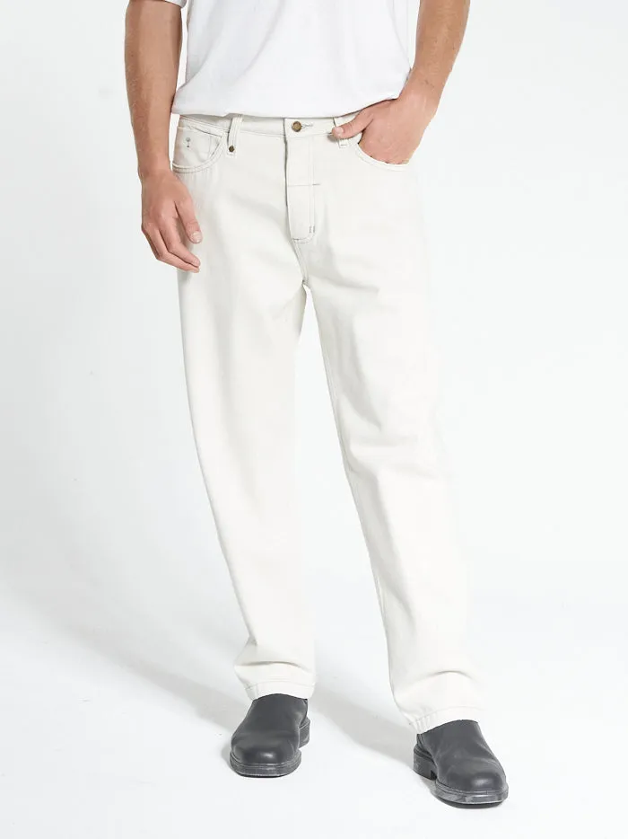 Mens Slacker Denim Jean Vintage Bone Thrills Denim