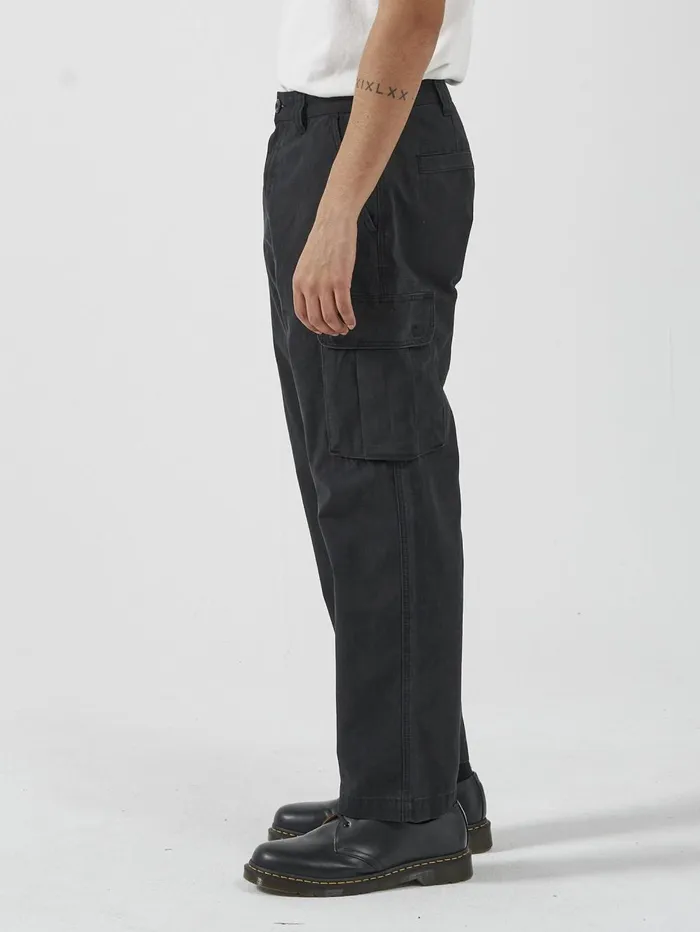 Mens Slacker Union Cargo Pant Black Thrills Pants