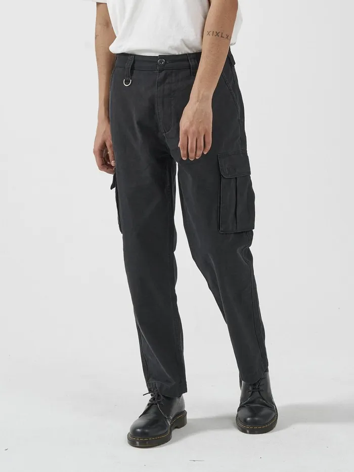 Mens Slacker Union Cargo Pant Black Thrills Pants