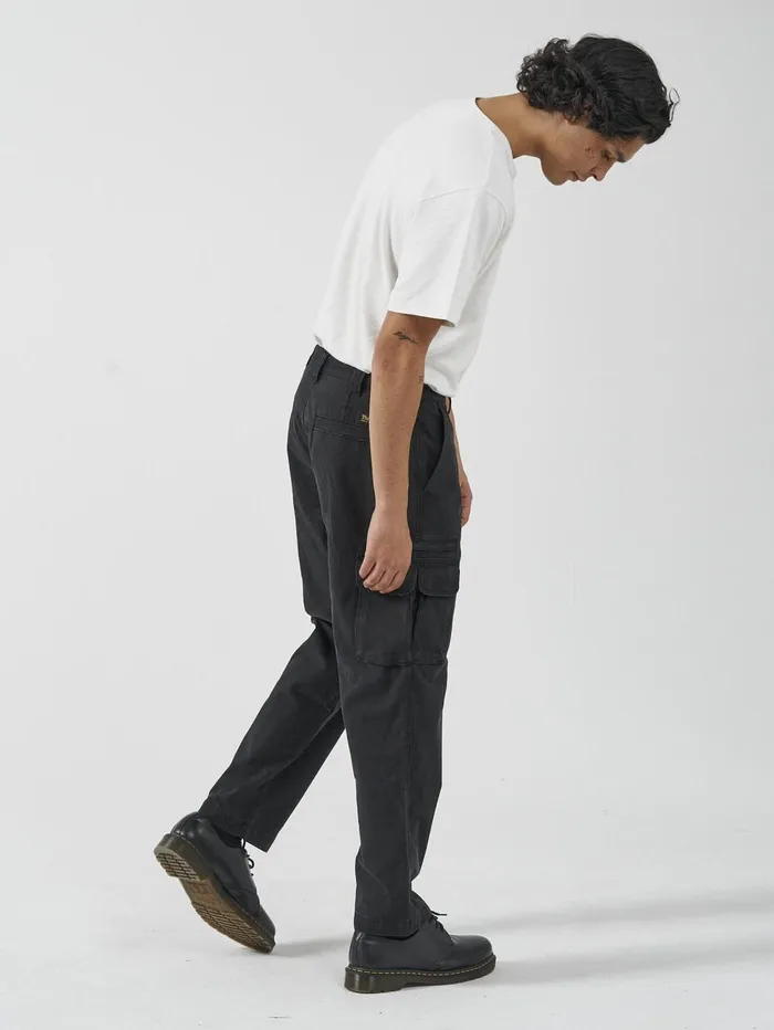 Mens Slacker Union Cargo Pant Black Thrills Pants