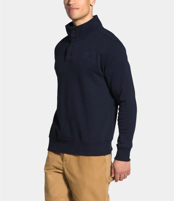 Mens Snap Fleece Pullover Aviator Navy The North Face Fleece