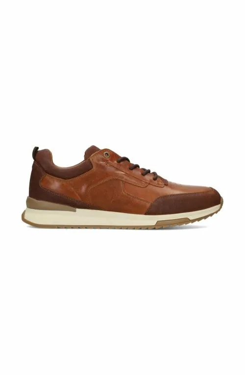 Mens Sneakers Liverpool Los Angeles Bennet Leather Textured Sneaker Cognac