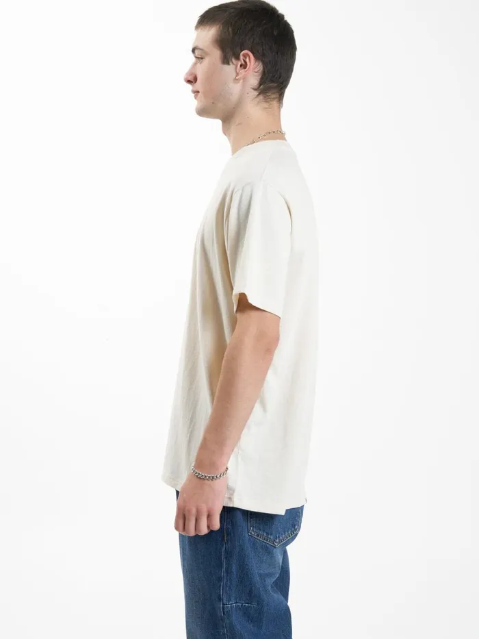Mens Steadfast Merch Fit Tee Unbleached Thrills Tees and Tank Tops