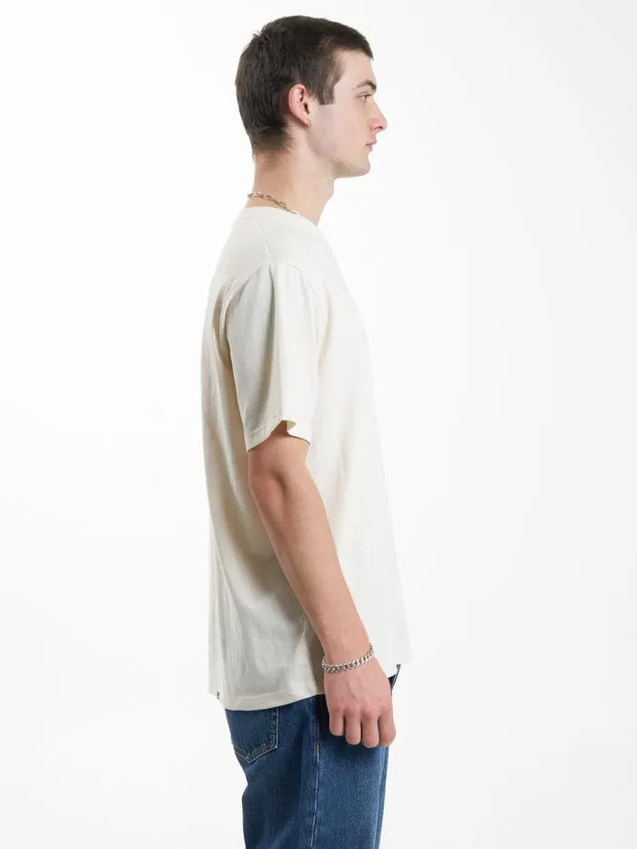 Mens Steadfast Merch Fit Tee Unbleached Thrills Tees and Tank Tops
