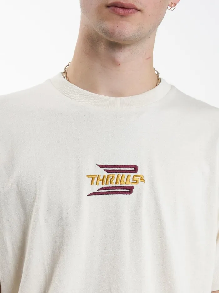 Mens Steadfast Merch Fit Tee Unbleached Thrills Tees and Tank Tops