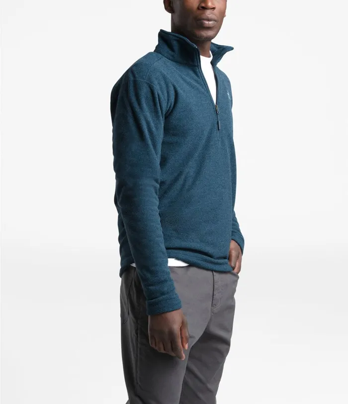 Mens Textured Cap Rock Zip Fleece Blue Wing Teal The North Face Fleece