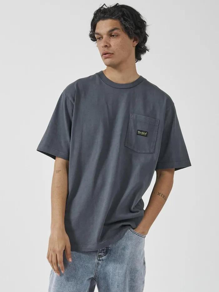 Mens Union Oversize Fit Pocket Tee Petrol Thrills Tees and Tank Tops