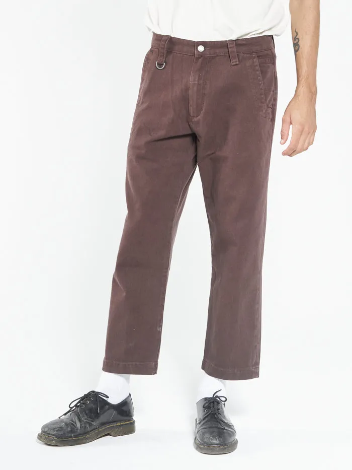 Mens Union Work Chino Pant Postal Brown Thrills Pants