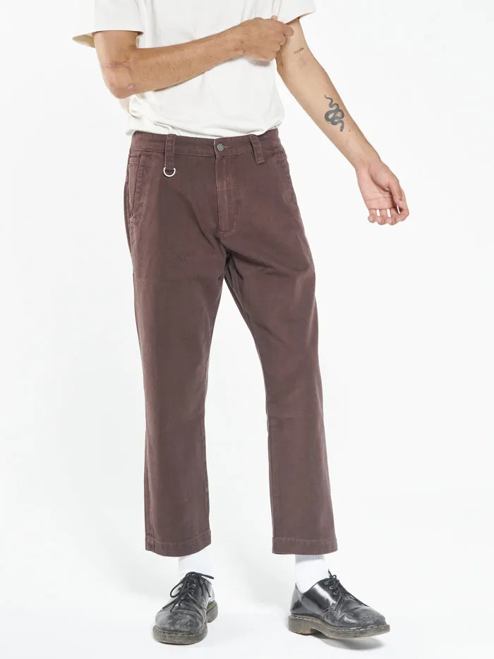 Mens Union Work Chino Pant Postal Brown Thrills Pants
