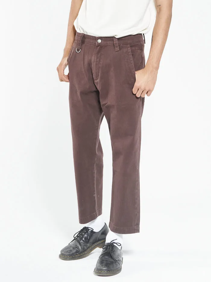Mens Union Work Chino Pant Postal Brown Thrills Pants