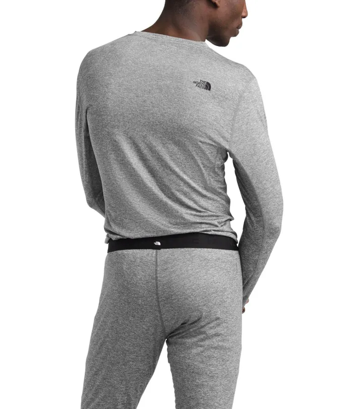 Mens Warm Poly Crew Tnf Medium Grey Heather The North Face Baselayers