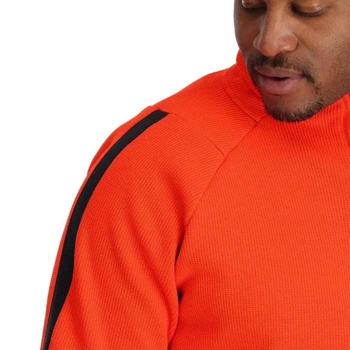 Mens Wengen Bandit Half Zip Twisted Orange Spyder Fleece
