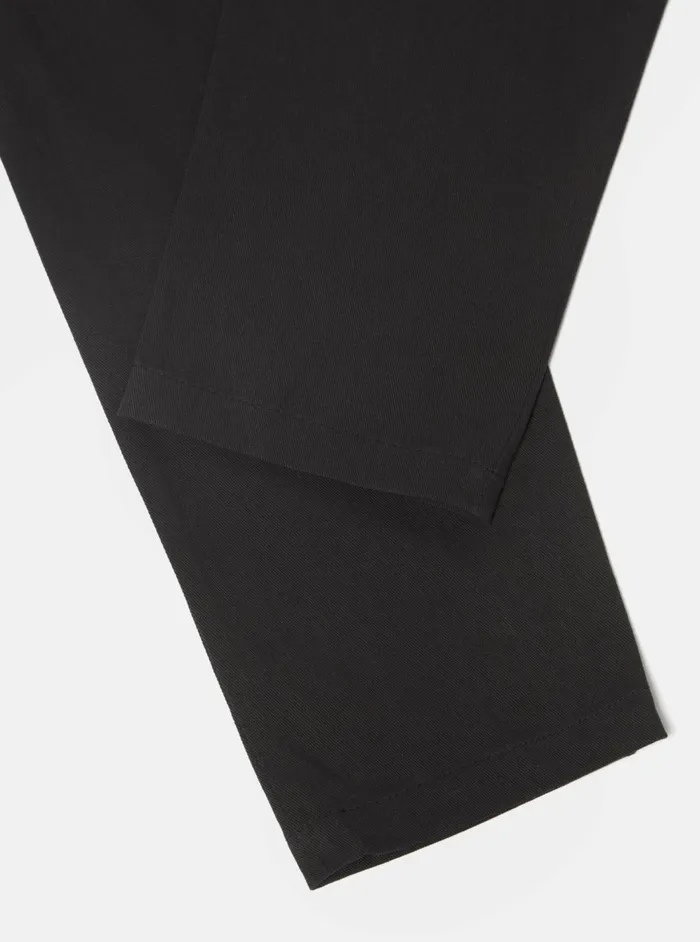 Military Chino In Black Winter Twill Men Universal Works Trousers