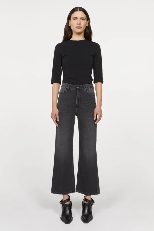 Mini Culotte Denim Black Women Rodebjer Denim