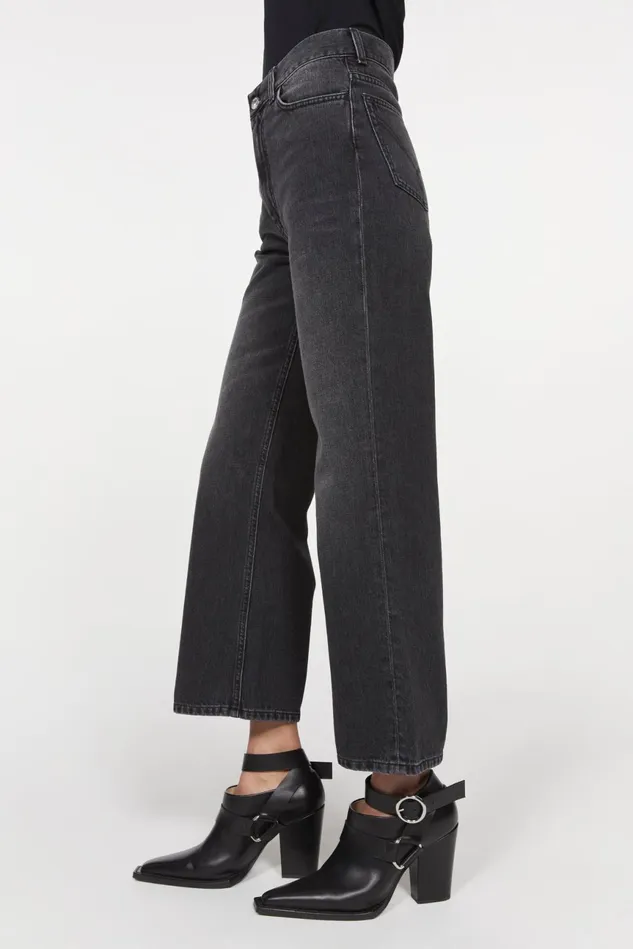 Mini Culotte Denim Black Women Rodebjer Denim