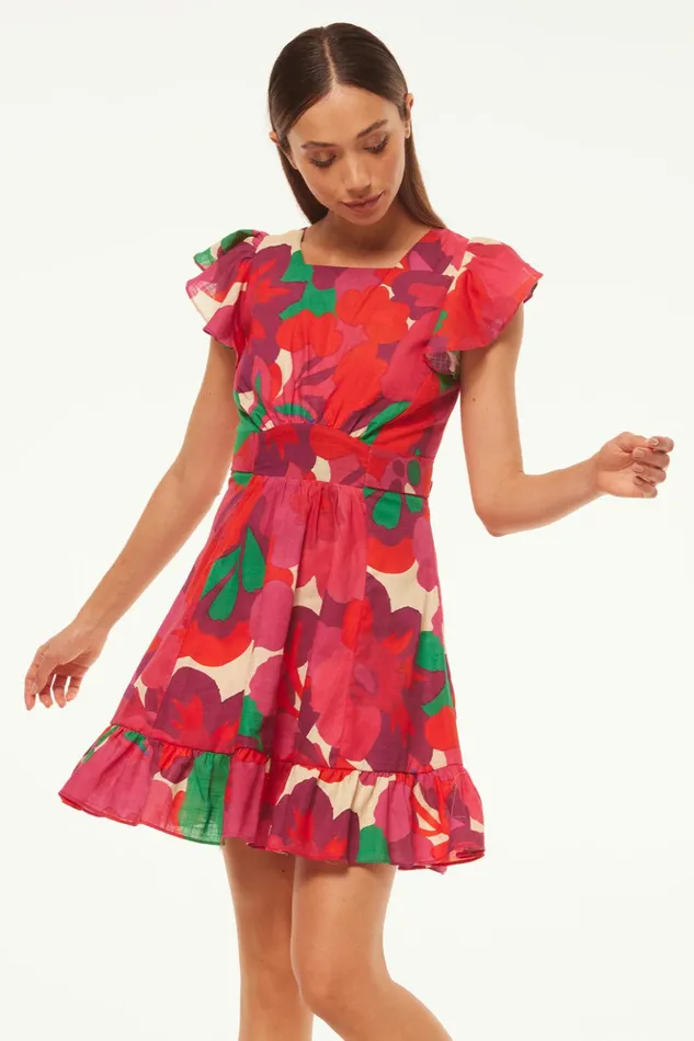 MISA Los Angeles BELINDA DRESS Flora Rosada Women Dresses