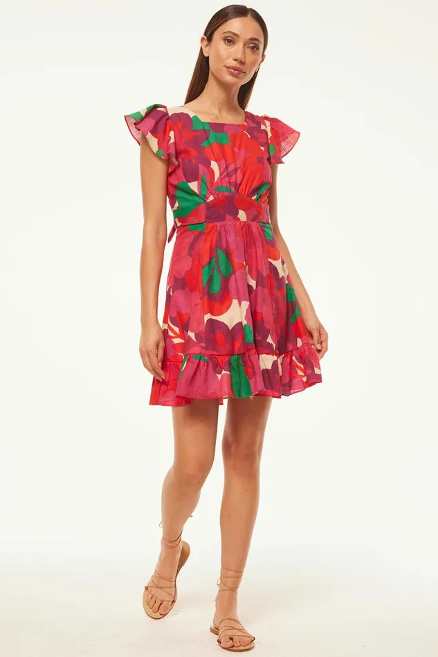 MISA Los Angeles BELINDA DRESS Flora Rosada Women Dresses