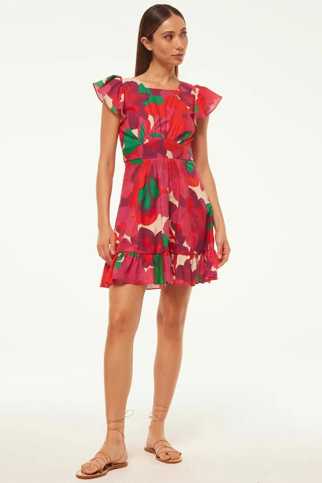 MISA Los Angeles BELINDA DRESS Flora Rosada Women Dresses