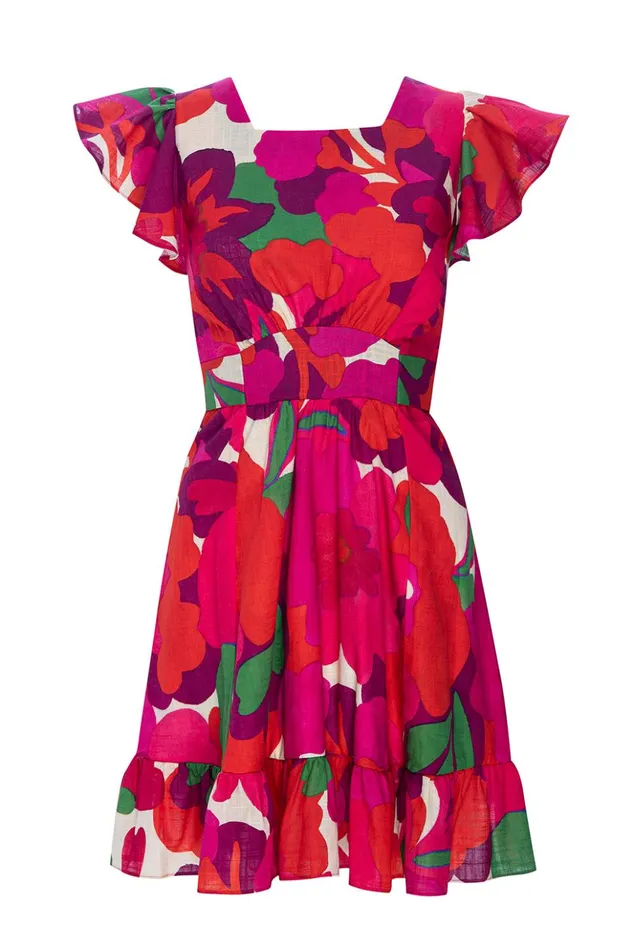 MISA Los Angeles BELINDA DRESS Flora Rosada Women Dresses