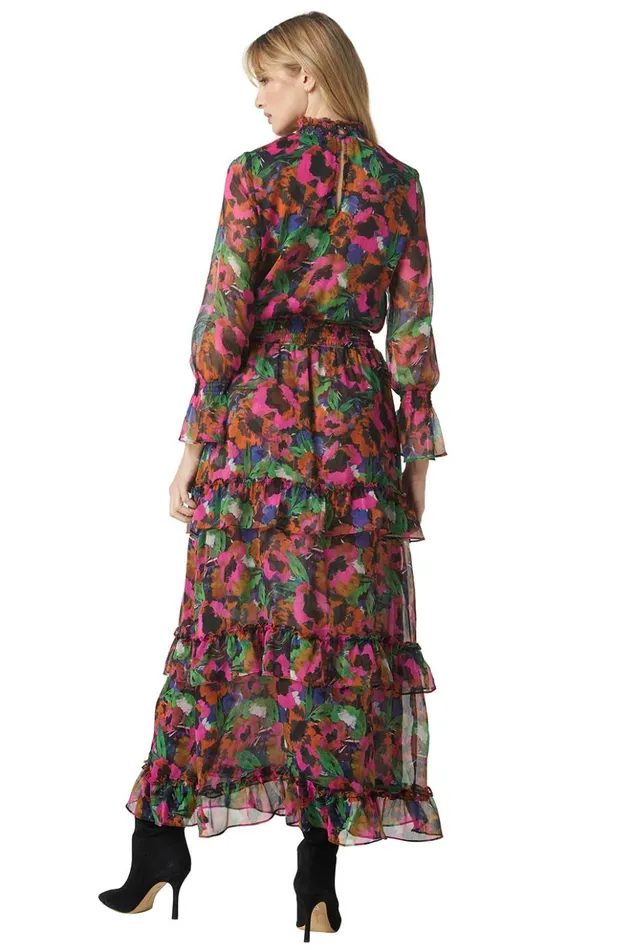 MISA Los Angeles BETHANY DRESS Jewel Tone Flora Women Dresses