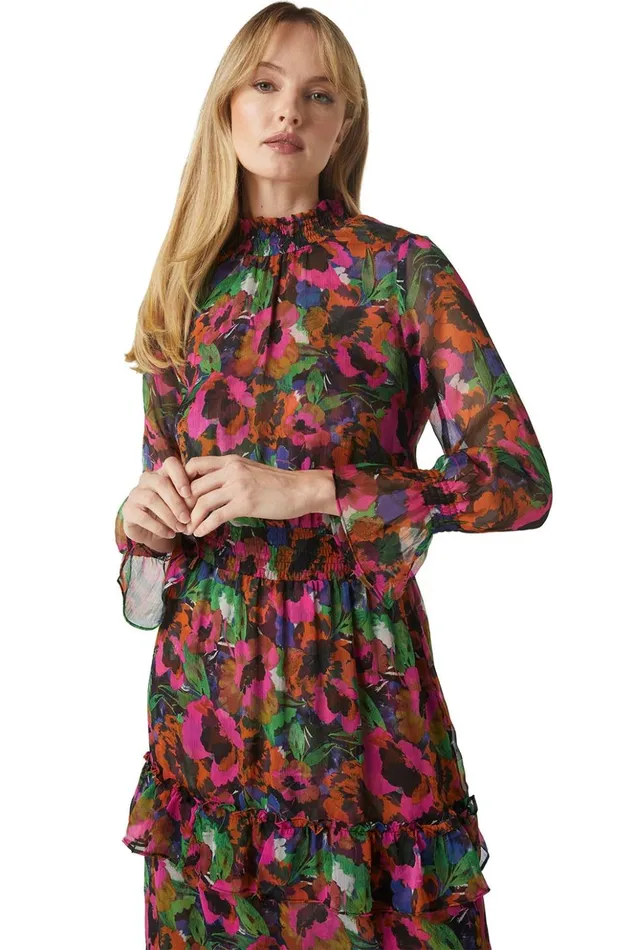 MISA Los Angeles BETHANY DRESS Jewel Tone Flora Women Dresses