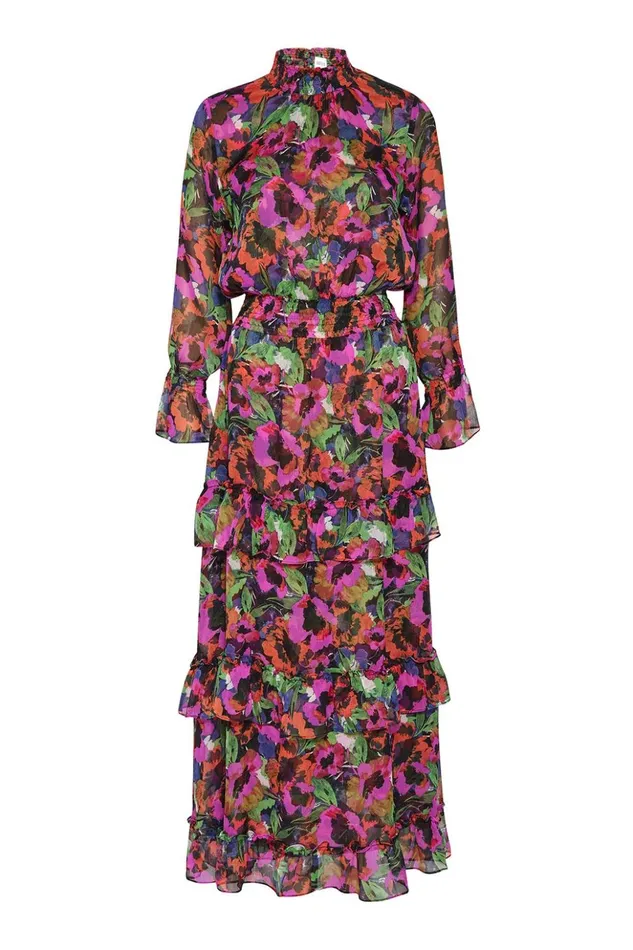 MISA Los Angeles BETHANY DRESS Jewel Tone Flora Women Dresses