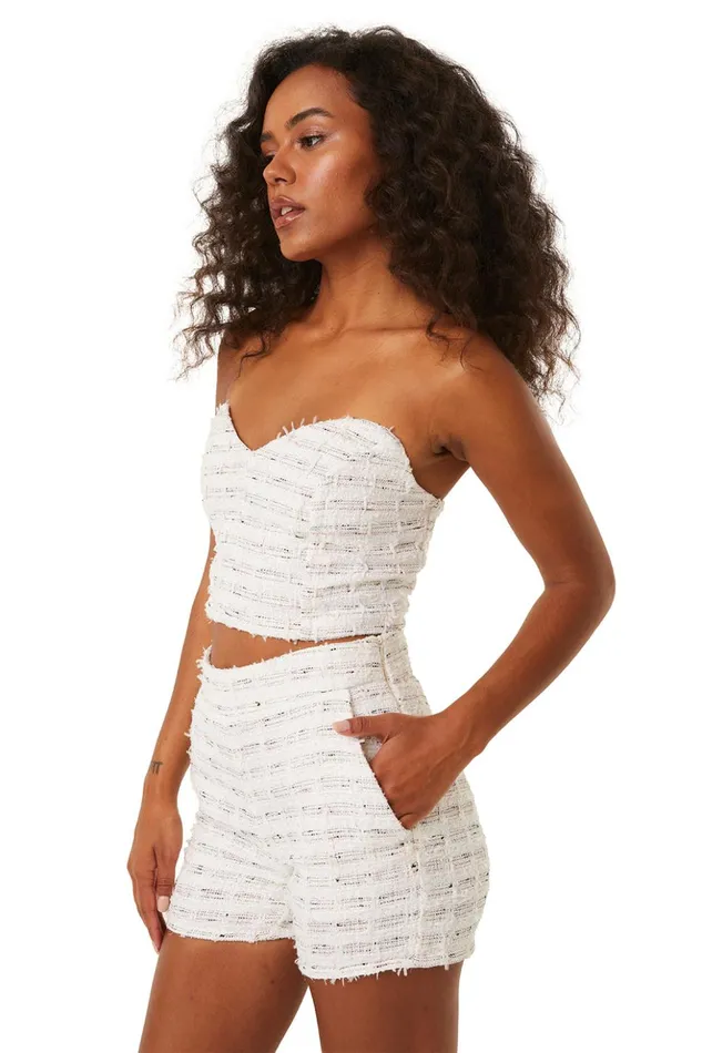 MISA Los Angeles CHOUPETTE SHORT Winter White Women Skirts and Shorts