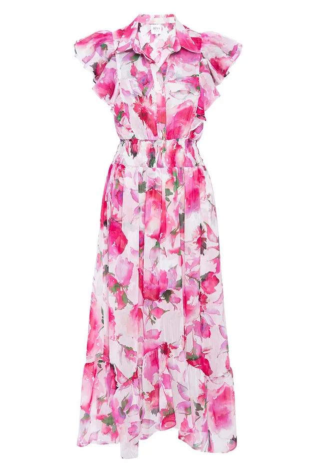 MISA Los Angeles FLORENCIA DRESS Garden Fuchsia Women Dresses