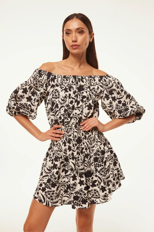 MISA Los Angeles MARTA DRESS Flora Negra Ditsy Women Dresses